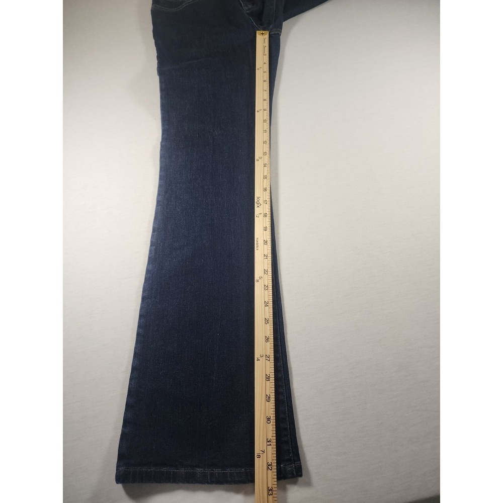 Lauren Ralph Lauren‎ Y2k Straight Mini Flare Classic Denim Womens 8 Mid Rise - Picture 3 of 12